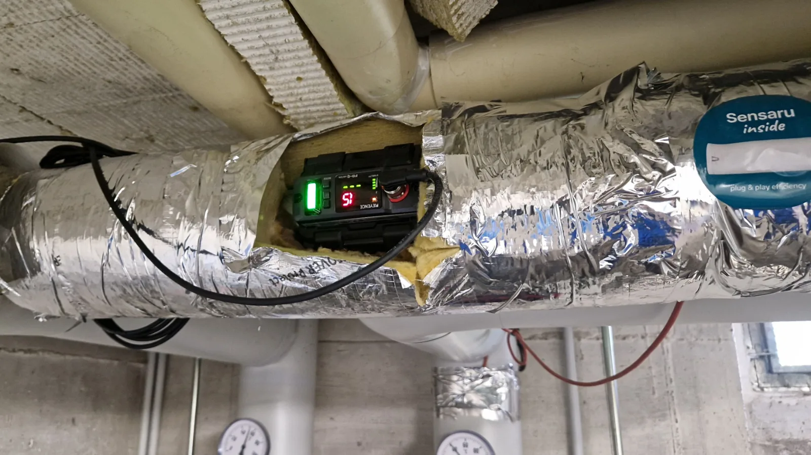 Heizungskeller der GWW Wiesbaden mit Sensaru System
